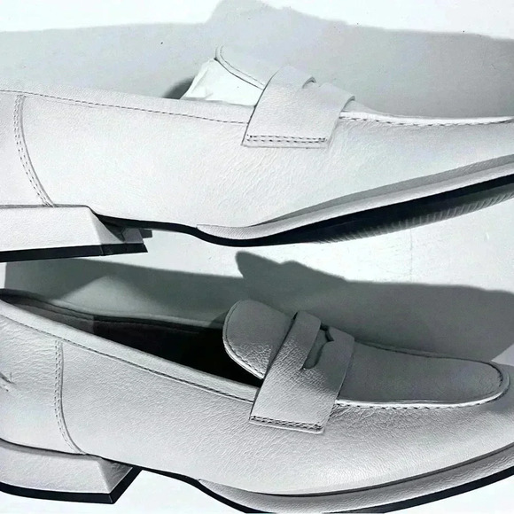 New SAINT G CarlaPenny Loafer Nordstrom Leather OffWhite Casual Chunky Minimaist - Picture 3 of 6